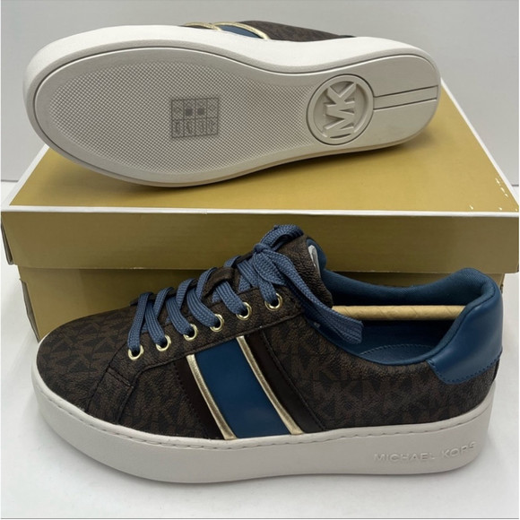 MICHAEL KORS Poppy stripe lace up sneakers. - Picture 6 of 9